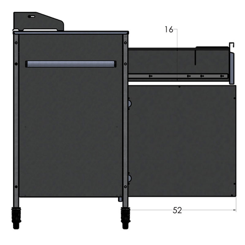 Maße Small Buddy - Outdoor Grilltisch