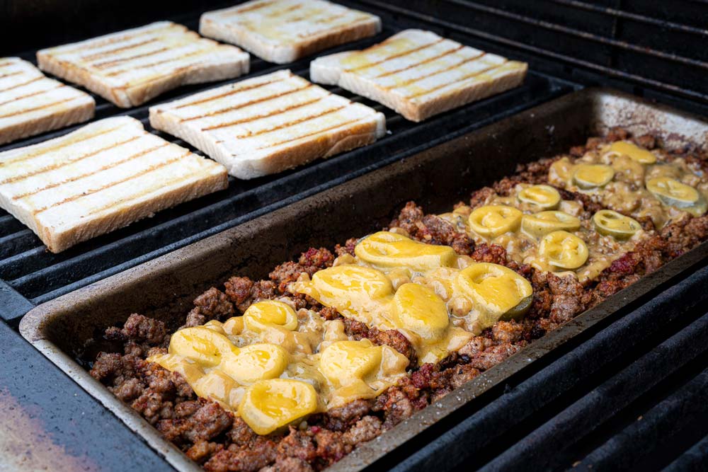 Sandwich-Scheiben grillen