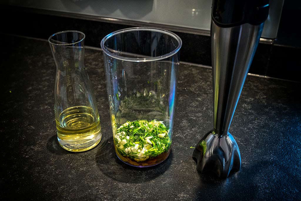 Zutaten für Sauce mixen