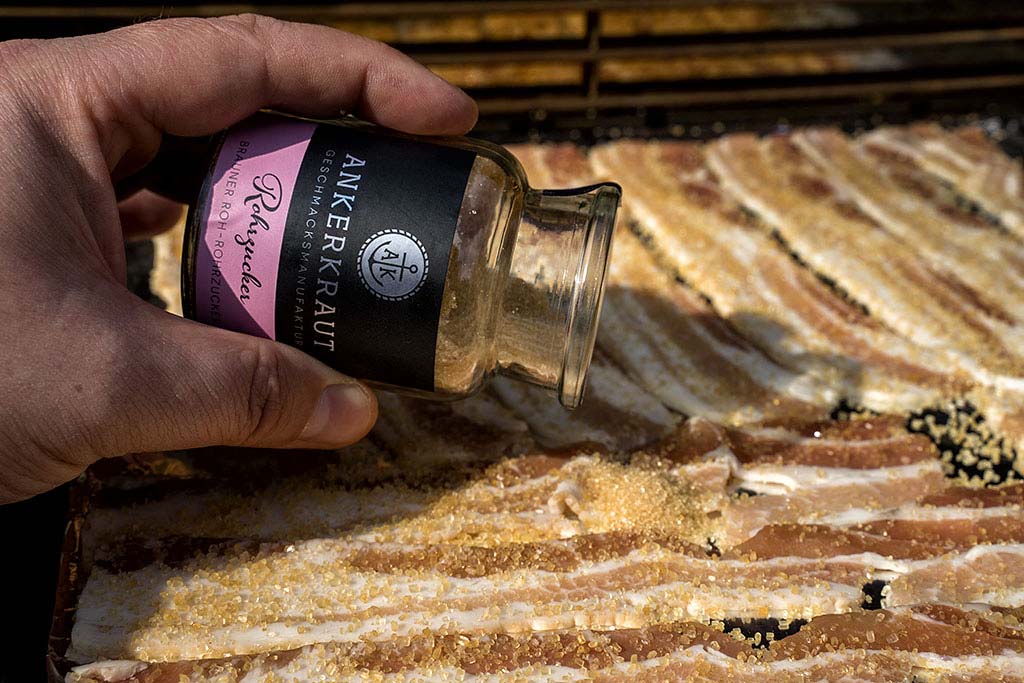 Bacon bestreuen