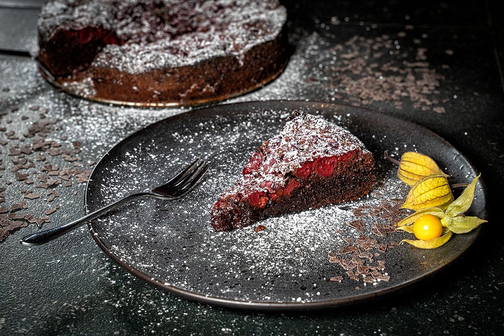 Puderzucker bestreuen