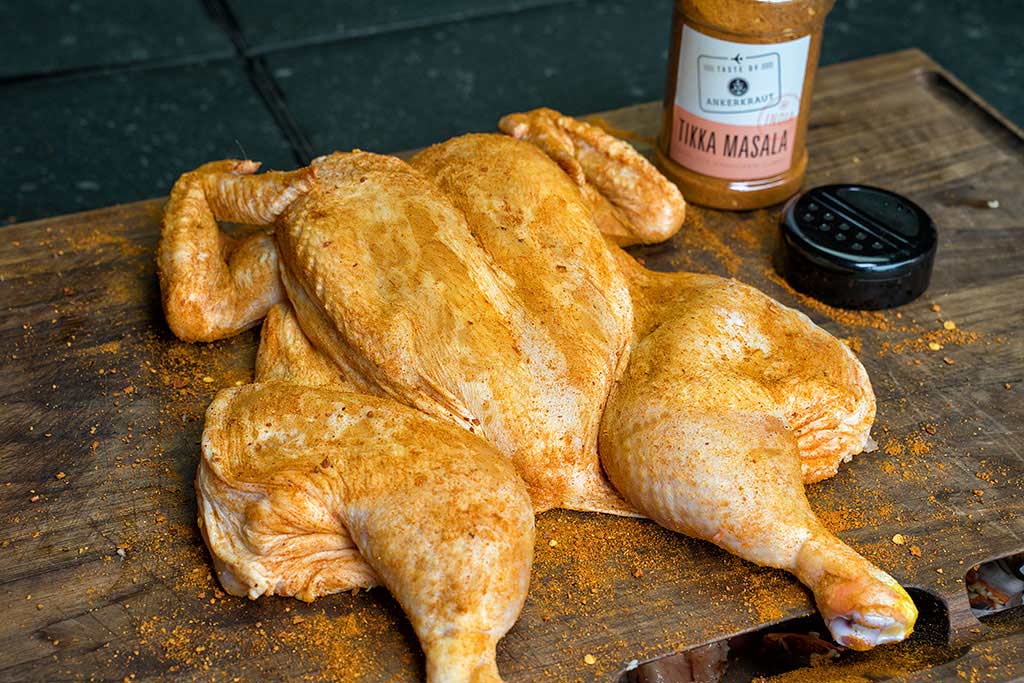 Hähnchen mit Hähnchen Gewürz