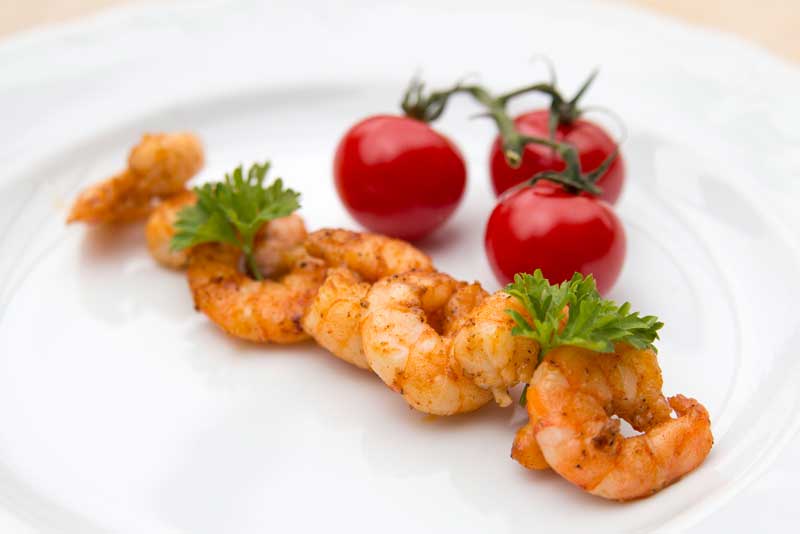 GARNELEN IN HONIG-SENF-SAUCE