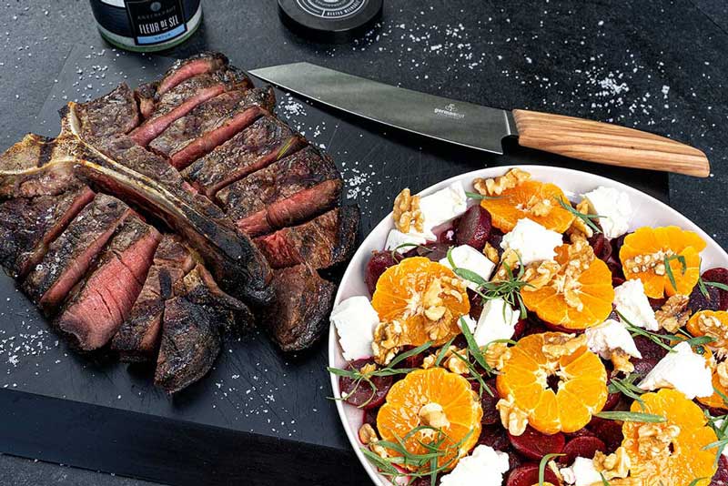 Rote Beete Salat mit Lammlachsen