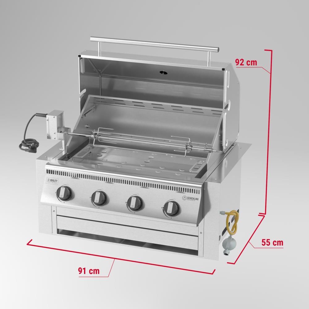 Abmessungen: Einbau Gasgrill Hermann XL - Pro
