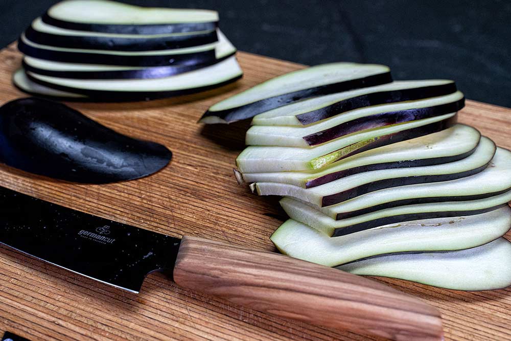 Auberginen vorbereiten