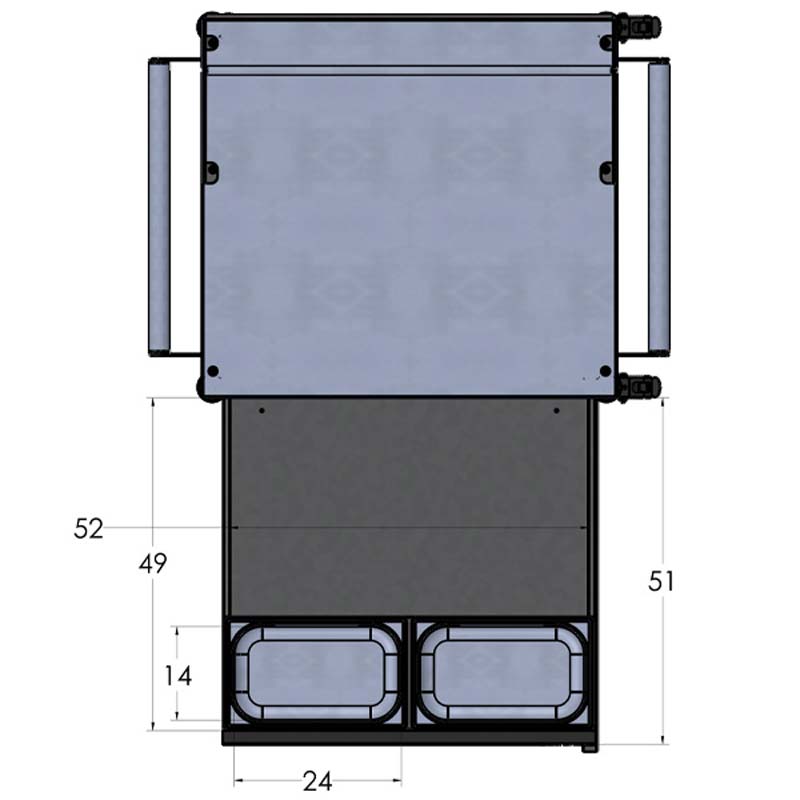 Maße Small Buddy - Outdoor Grilltisch
