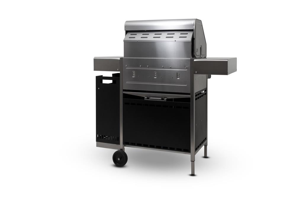 Die angebaute Gasflaschenhalterung am Henry L von hinten