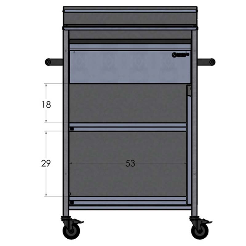 Maße Small Buddy - Outdoor Grilltisch