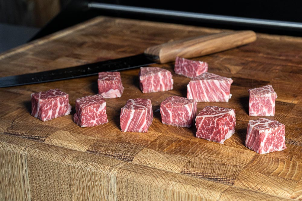 Wagyu Filet würfeln