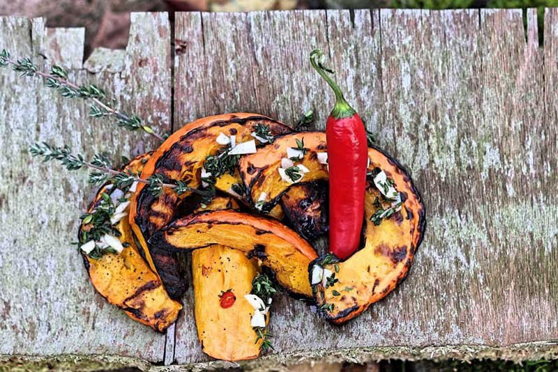 Hokkaido Kürbis vom Schickling Grill