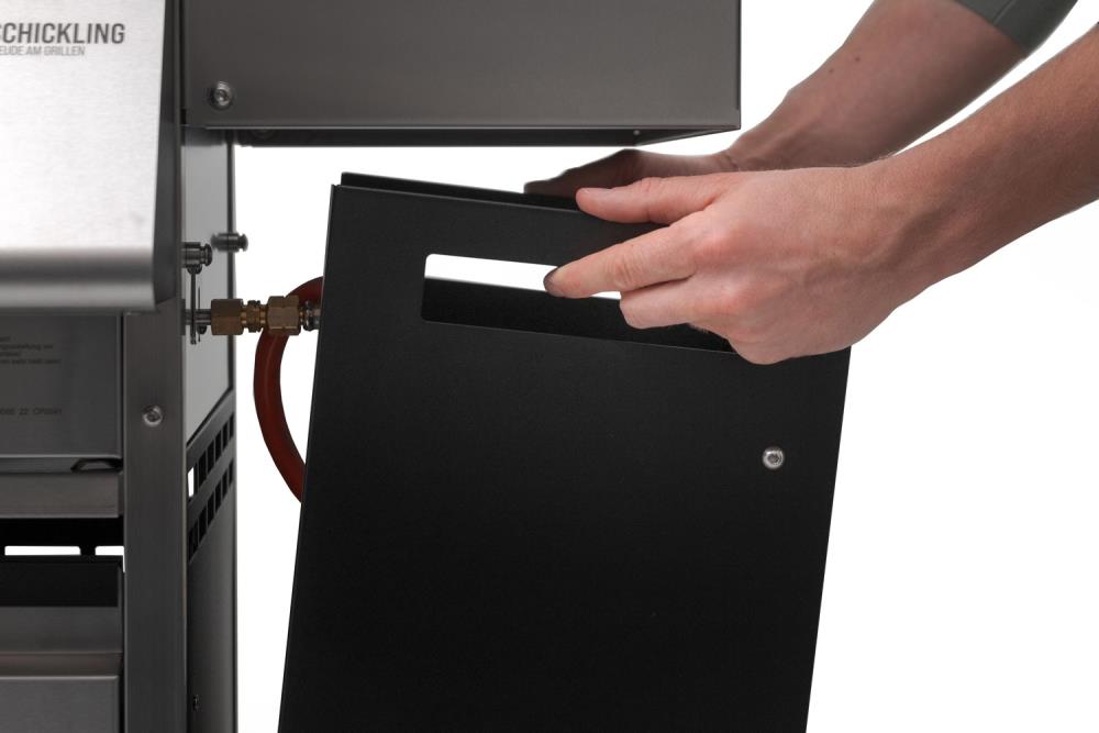 Die Gasflaschenhalterung lässt sich leicht montieren