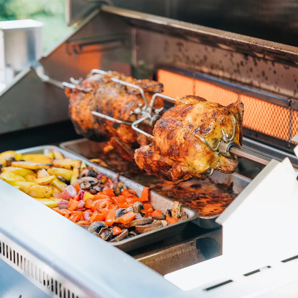 Erweitere mit dem Drehspieß deine Grillmöglichkeiten
