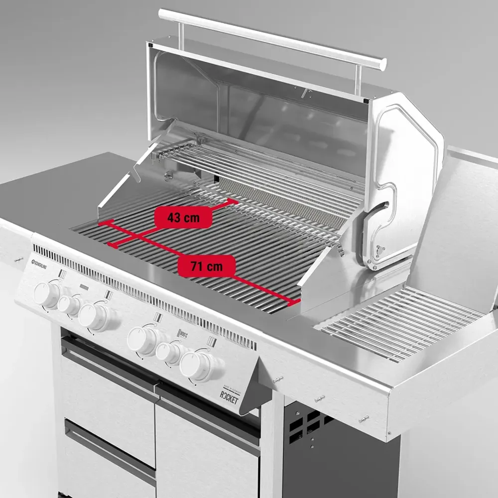 Abmessungen des modularen Grillrosts