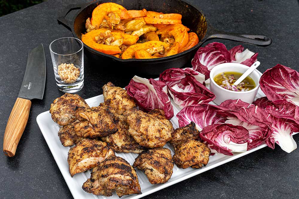 Pollo Fino mit winterlichem Hokkaido Salat