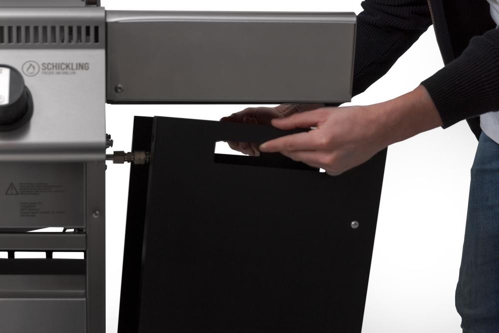 Die Halterung aus verzinktem Stahl lässt sich einfach einbauen