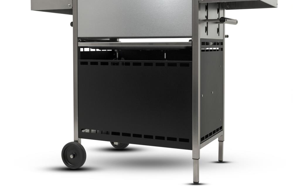 Schwarze Rückwand aus verzinktem Stahl