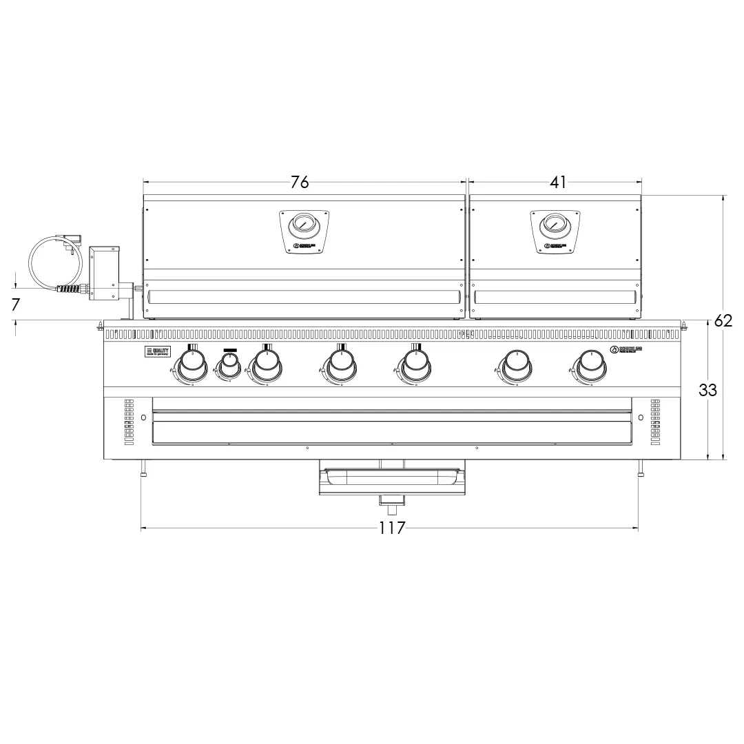 Big Rocket Highend Gasgrill - Maße 3