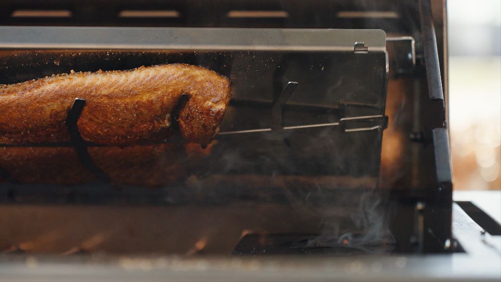  Flammlachsbrett L in Aktion