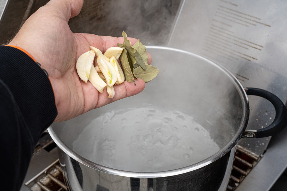 Zubereitung des Pulpos