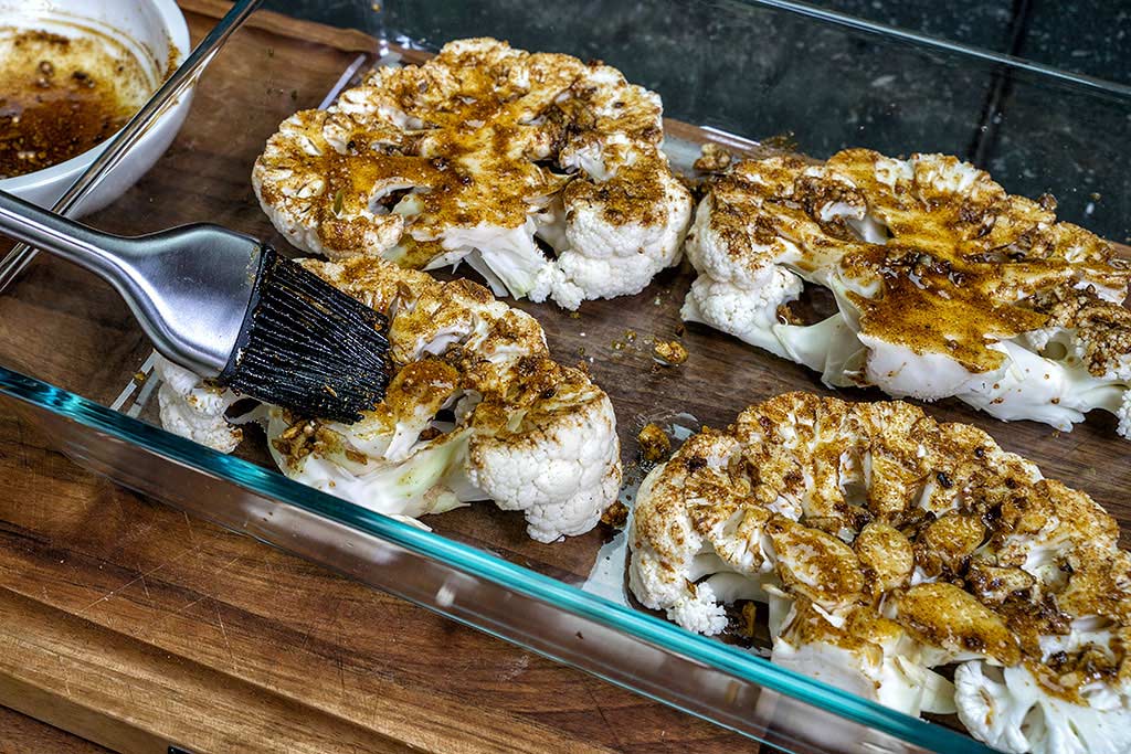 Blumenkohl Steaks mit Marinade