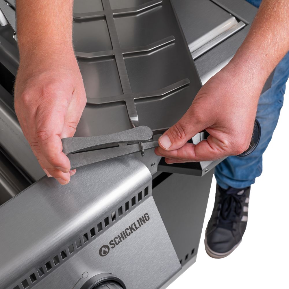 Flammlachsbrett – Fixierung