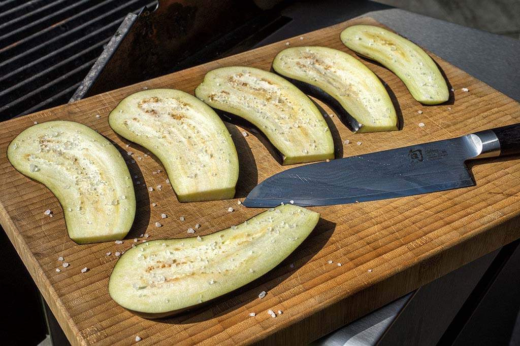 Auberginen vorbereiten