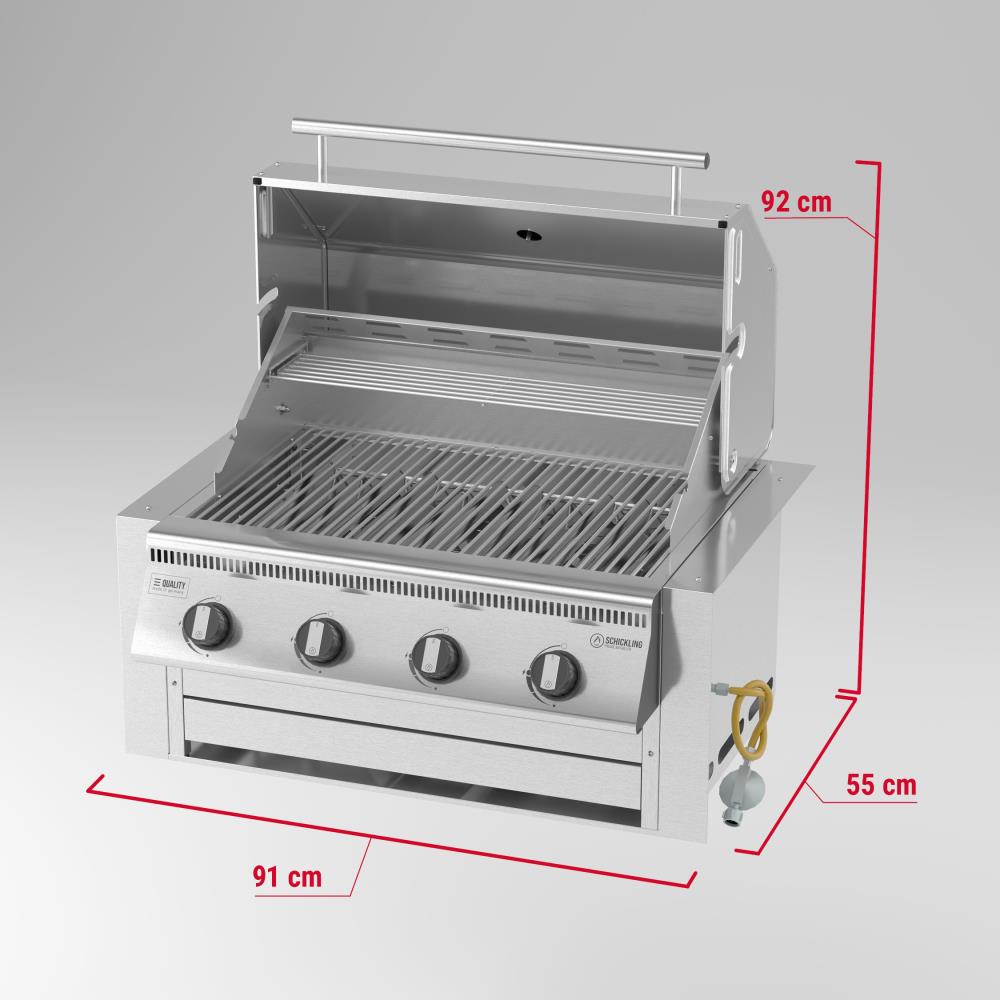 Abmessungen Einbau Gasgrill Hermann XL - Deluxe