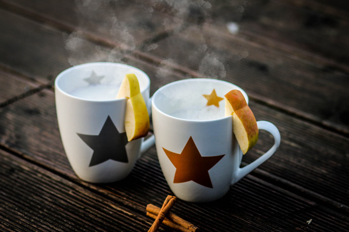 Das Endergebnis: Warme Milch mit Gin