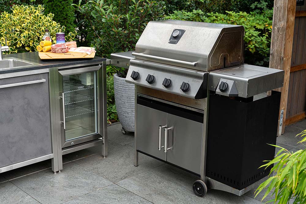 Seitenbrenner vorbereiten