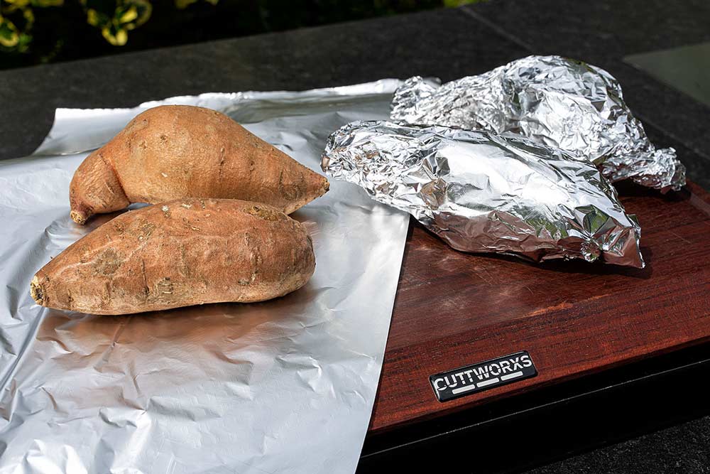 Süßkartoffeln vorbereiten