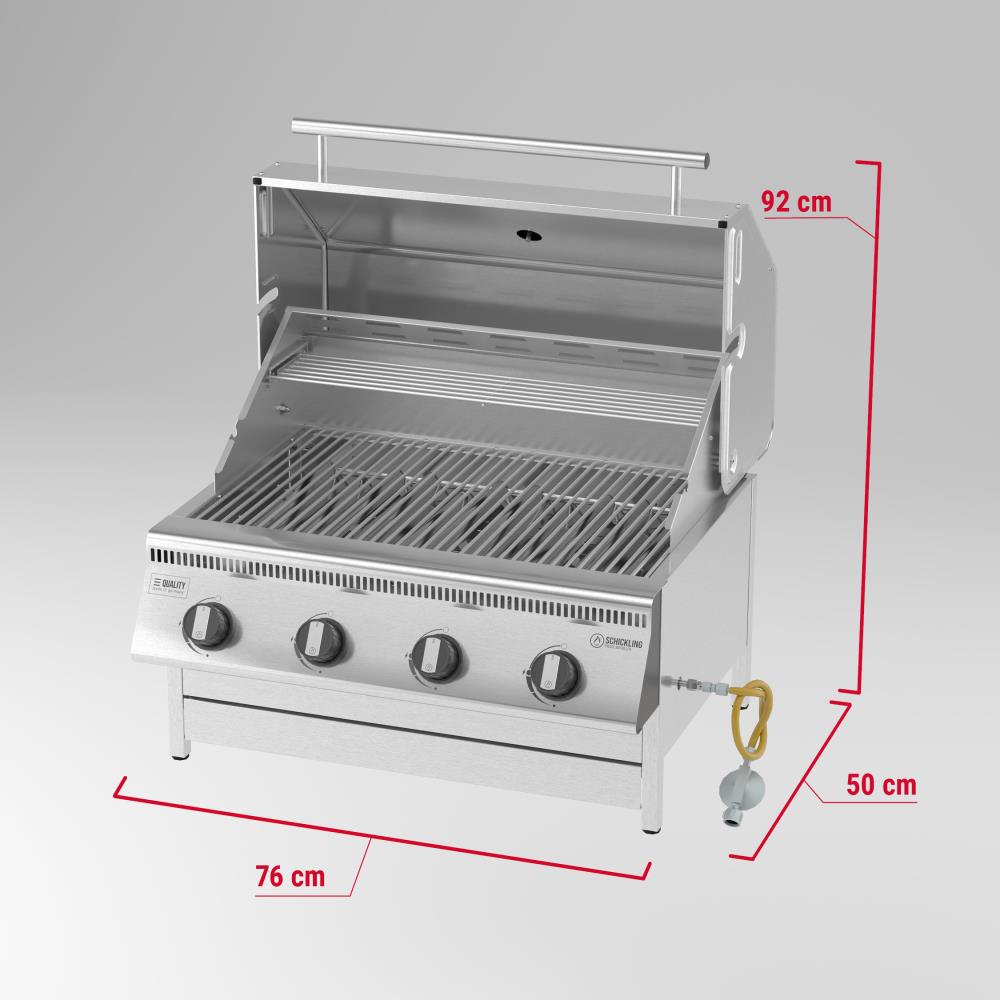 Abmessungen Einbau Gasgrills Hermann XL - Classic