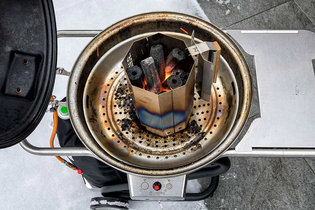 Grill für indirekte Hitze vorbereiten