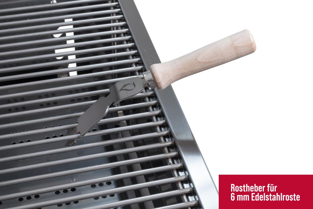 Der Rostheber wird positioniert