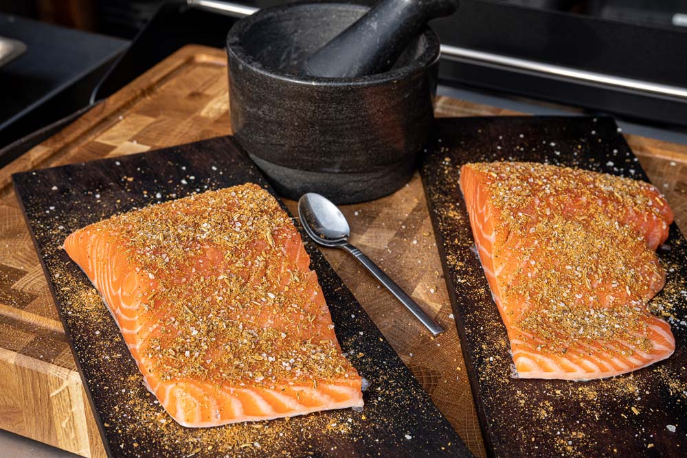 Lachs würzen