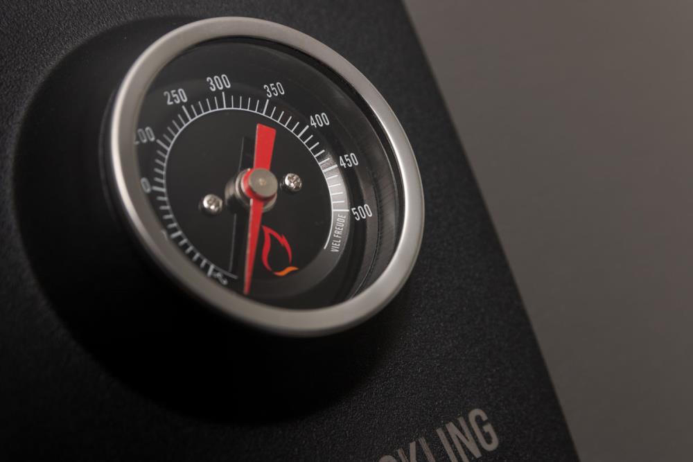 Das Thermometer zeigt Temperaturwerte bis 500° Celsius