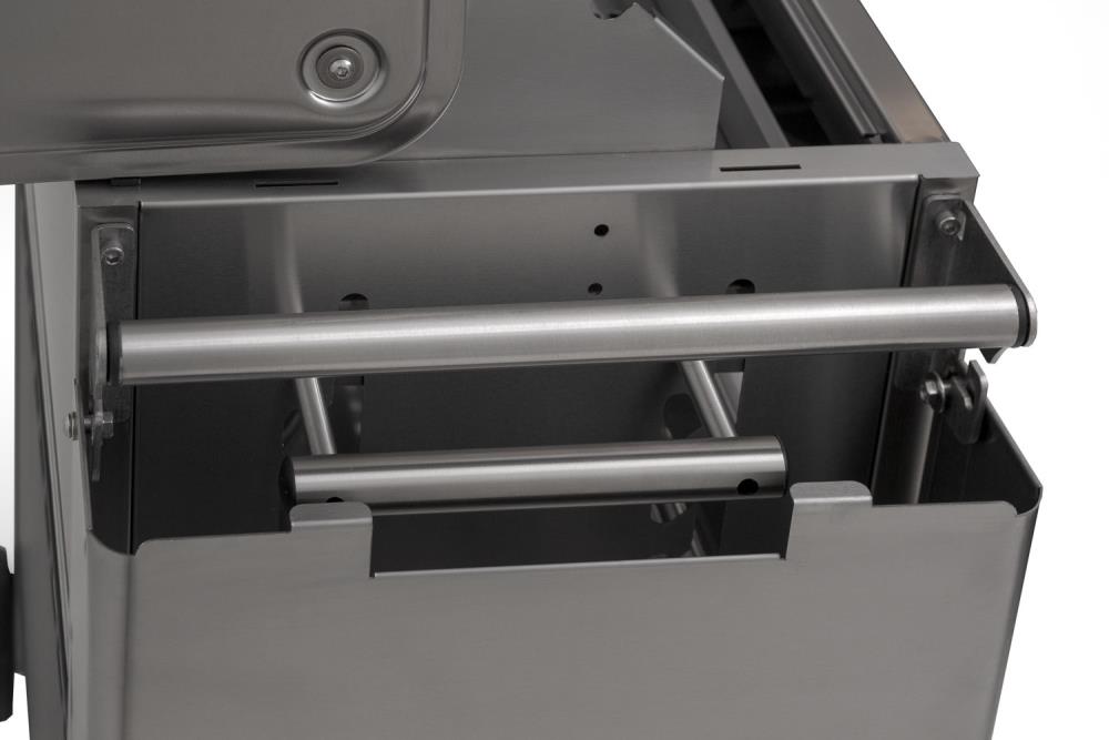 Der Griff sitzt unter dem Ablagetisch