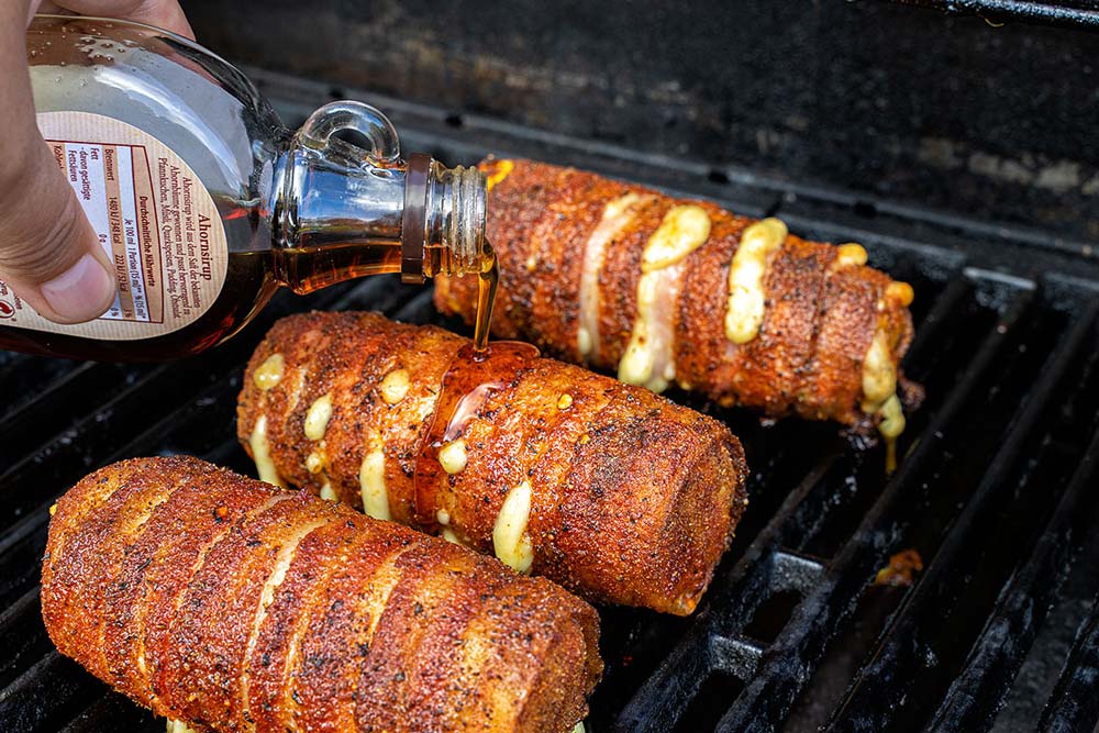 Maiskolben karamellisieren