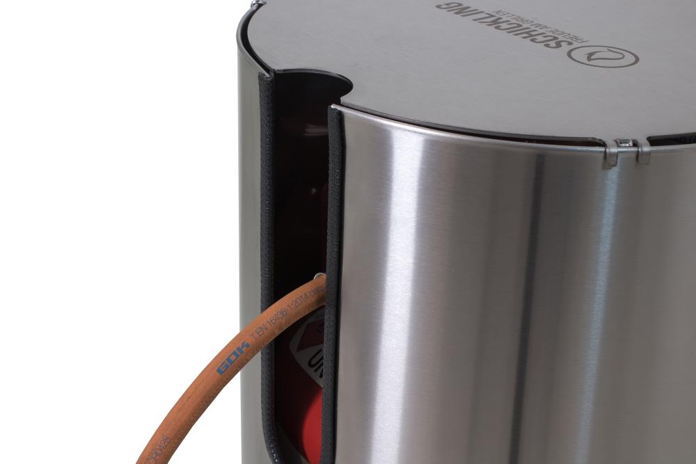 Hintere Öffnung für den Gasschlauch