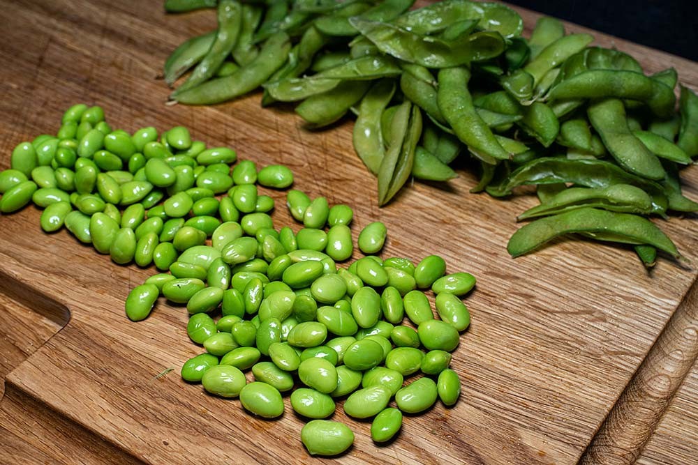 Edamame abkühlen lassen