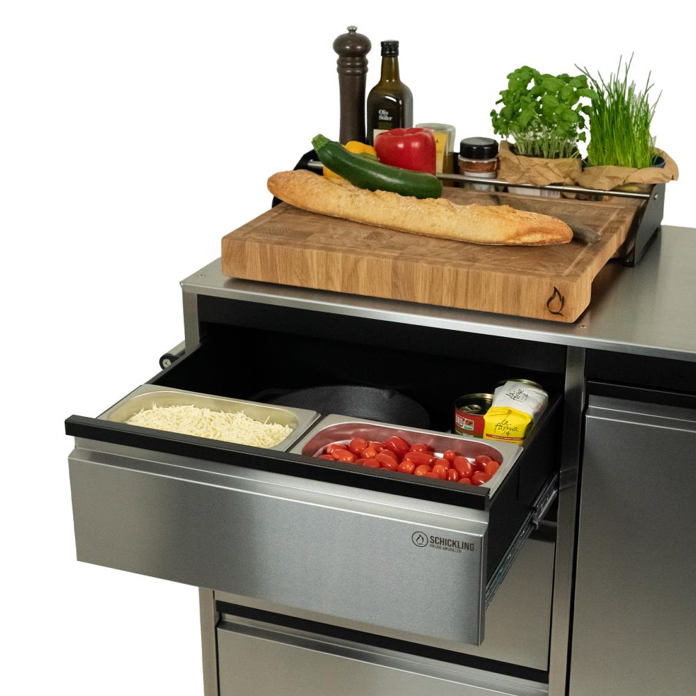 Schubladen mit viel Stauraum