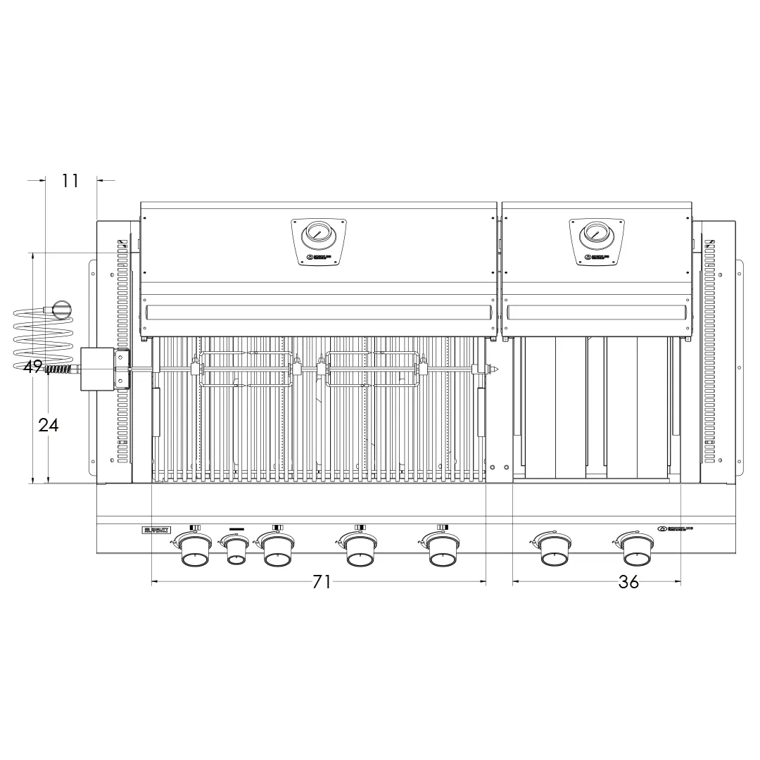 Big Rocket Highend Gasgrill - Maße 5