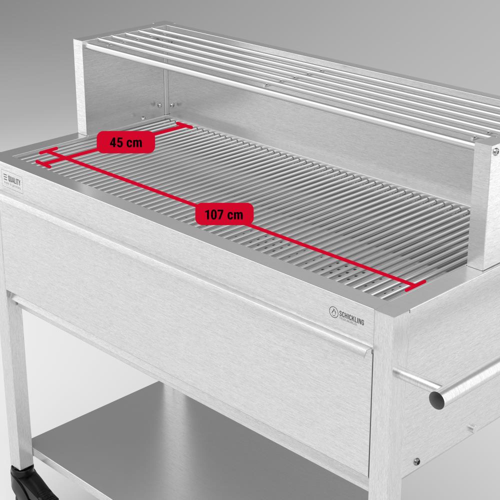 Edelstahlgrill Profistar - Gastro, Grillfläche: 107 x 45 cm