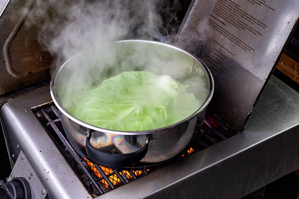 Blätter weichkochen