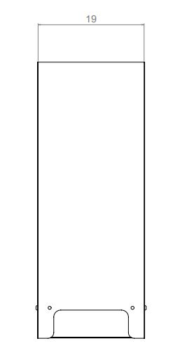 Breite des anzündkamins: 19 cm